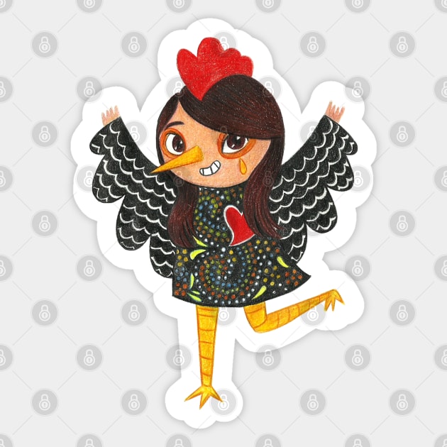 Portuguese Rooster - Galo de Barcelos Sticker by conshnobre